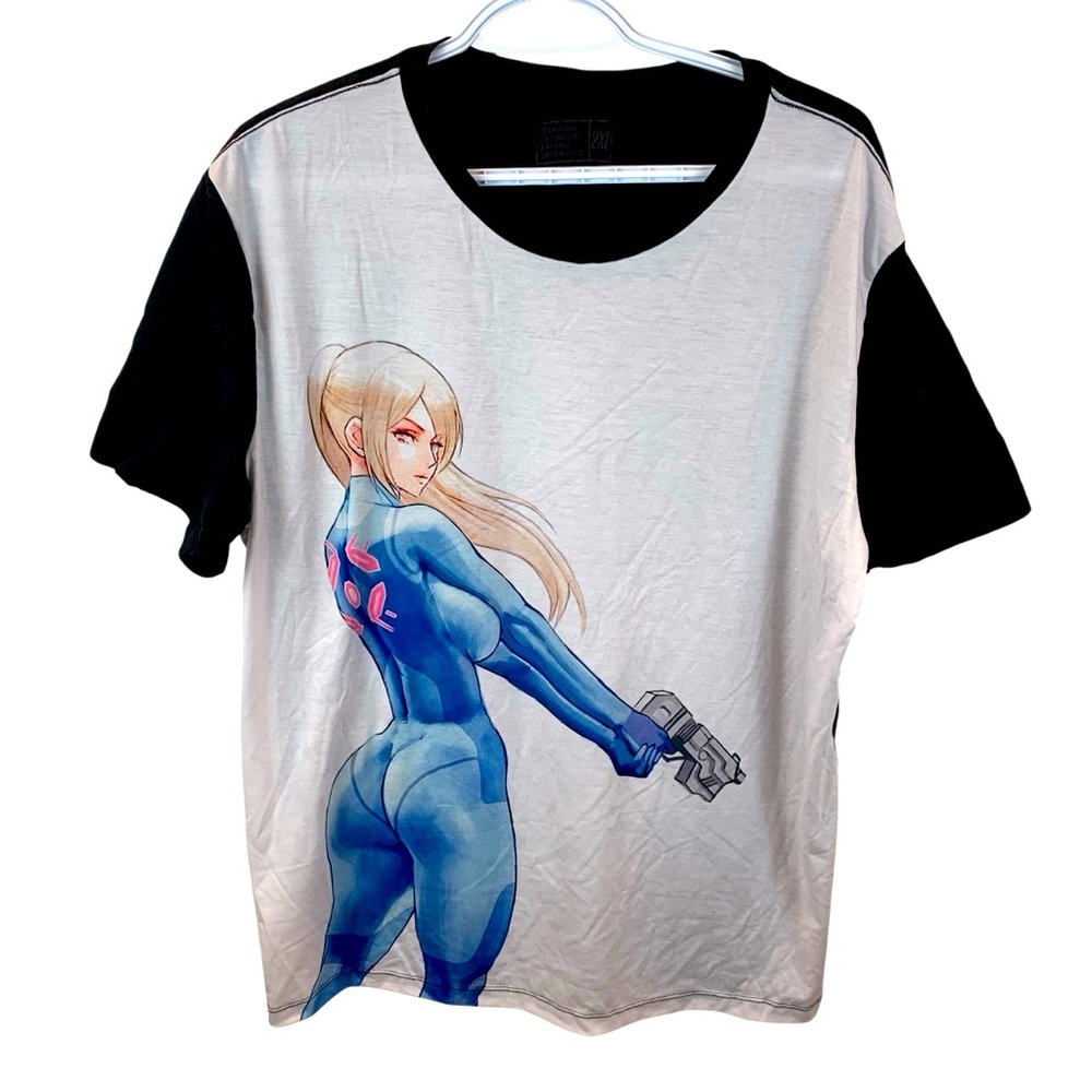 Zero Suit Samus Graphic Tee Men's 2XL Metroid Ultimate RedBubble T-shirt